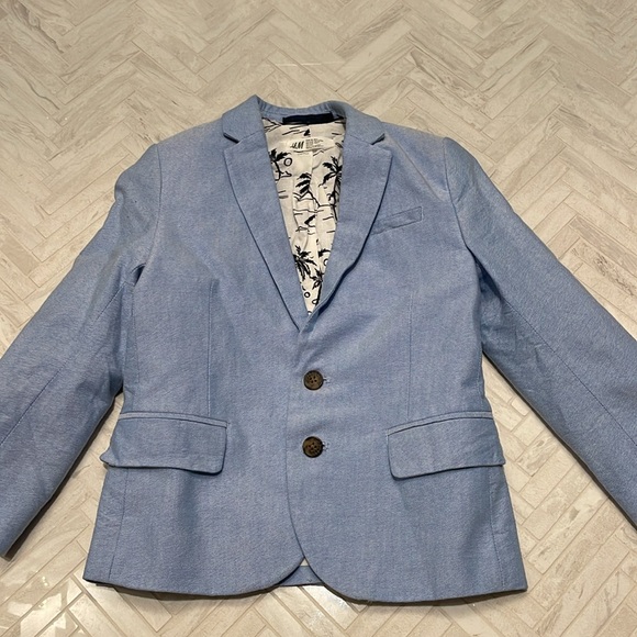 H&M light blue blazer, size 6 - Picture 2 of 7